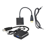 Cable Adaptador Conversor Hdmi A Vga Con Audio Full Hd 1080p