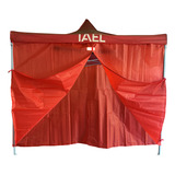 Gazebo Carpa 3x3 Bolso 4 Paredes Impermeable Reforzado Rojo