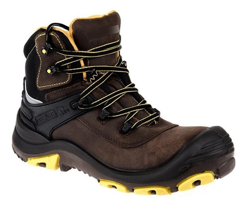 Bota Industrial Goodyear 3160 Casco Dielectrico Cafe Hombre