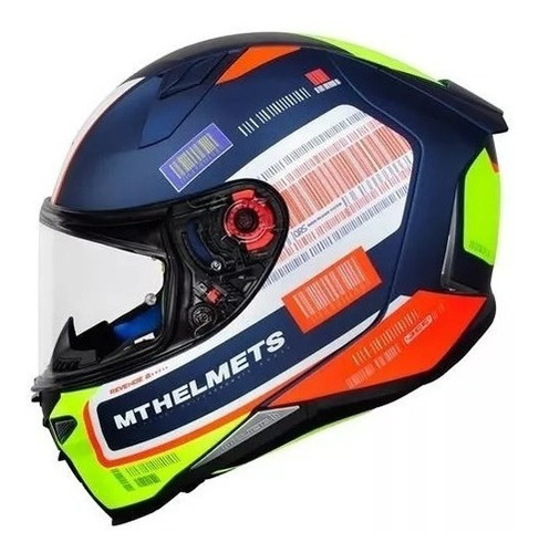 Casco Mt Revenge 2 Rs A0 Azull Brilloso Stinger Motos