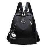 Mochila Mujer Moda Oxford Impermeable Antirrobo Dama Negra