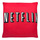 Almofada Bordada De Pelúcia Emoji/tamanho: 45 Cm X 45 Cm Cor Várias Desenho Do Tecido Netflix - Vermelho