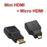 Adaptador X2 / Convertidor Mini + Micro Hdmi A Hdmi 1080p 4k