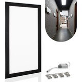 Painel Plafon Embutir Led 40w 32x62 Preto Luz Branco Frio