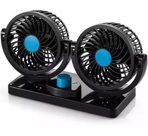 Ventilador Mini Doble 12v 5 Aspas 6w 360° 4 PuLG Auto 4x4