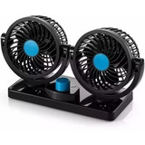 Ventilador Mini Doble 12v 5 Aspas 6w 360° 4 PuLG Auto 4x4