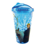 Copo Com Tampa Canudo Gel Disney Frozen 450 Ml Kristoff Sven