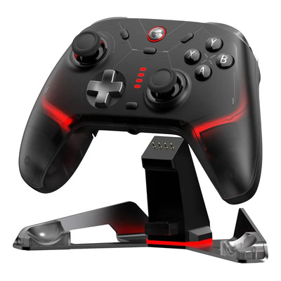 GameSir Cyclone 2: Control Gamer Tri-mode para Switch, PC y Móvil. Sticks Mag-Res TMR Sin Drift, Gatillos de Efecto Hall, Botones Mecánicos, Giroscopio de 6 Ejes y Luces RGB -Negro | Meses sin interés