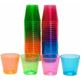 Vasos Shot Postres Plástico Colores 40ml    100 Unidades