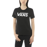 Remera Vans Mujer Negra Flying V Crew Original Nueva !!