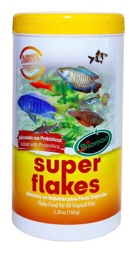 2 Pzs Alimentos Para Peces Tropicales Super Flakes 150 G