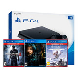 Playstation 4 Slim 1 Tb Nuevo + 3 Juegos Físicos