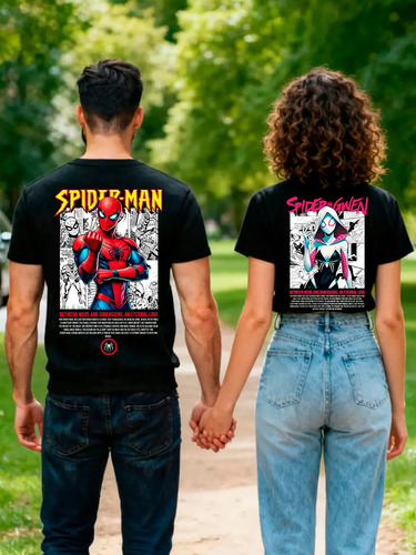 Duos Playeras Spiderman Y Spidergwen Pareja San Valentin