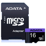 Memoria Micro Sd 16gb Adata Clase 10 Adaptador Premier Nueva