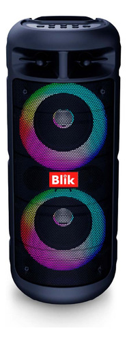 Parlante Karaoke Blik Upsound3 Bluetooth Con Micrófono Color Negro