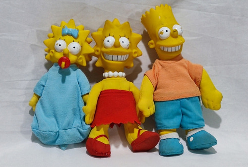 3 Peluches De Los Simpsons Antiguos Usados