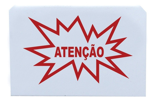 Kit 03 Unidades - Placa Identificação - Atenção