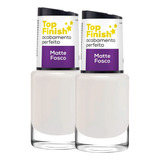 Kit 2 Top Finish Matte Fosco Acabamento Perfeito 10ml - Cora