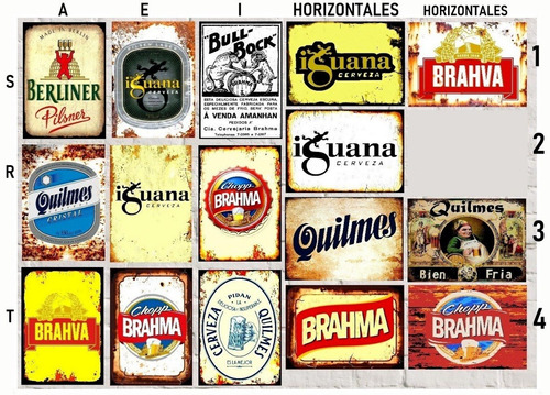 Cuadros  De Chapa - Cervezas Retro