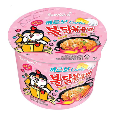 Fideos coreanos Samyang Buldak Carbonara Ramen Pollo Picante Gran Tazón 105g | MercadoLibre