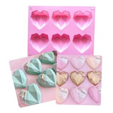 Molde Silicona 6 Corazones Diamante Chocolates Cocina Hogar