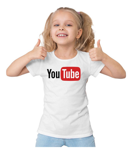 Camiseta Infantil 100% Algodão Youtuber You Tube Blog Kids 