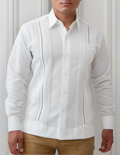 Guayabera Yucateca Modelo Picueta Manga Larga | Meses sin interés