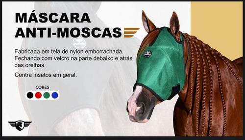 Máscara Proteção Anti Moscas Cavalo De Nylon Speed Horse