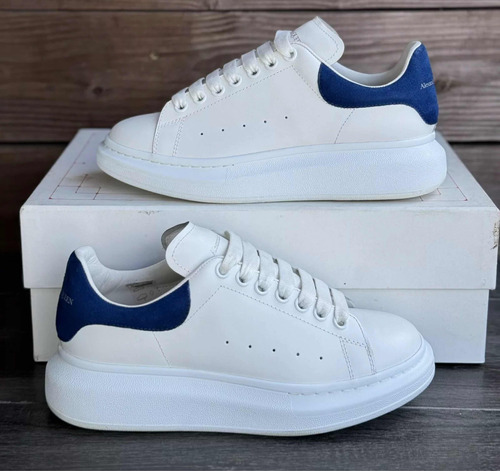 Tenis Alexander Mcqueen Blanco Y Azul 