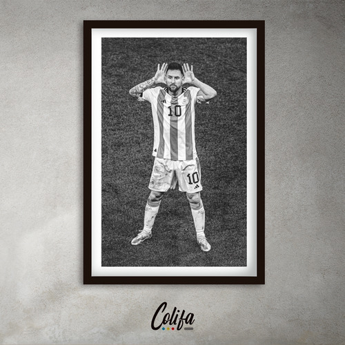 Cuadro De Messi Topo Gigio- 40x60 - Decoración - Argentina