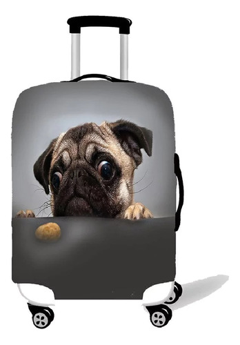 Funda Para Valijas Mira Como Viajo Pug Galletita