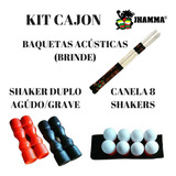 Kit Acessórios Efeitos Canela 8 Shaker + Ganzás + Baquetas