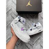 Tenis Jordan 4 Metallic Purple Morado Talla 28