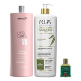 Progressiva Felps Quiabo1l + Shampoo Antirresíduo Paiolla 1l