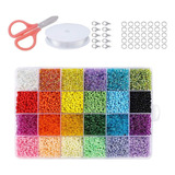 Semillas Para Pulseras, 24 Colores, Cristal Pequeño Coloread