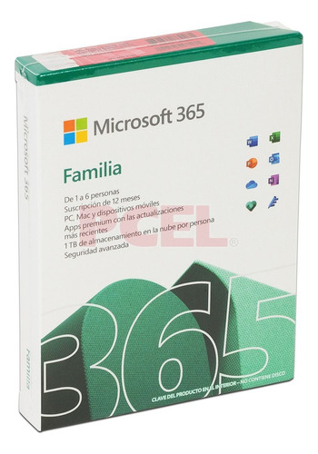 Microsoft Office 365 Family, 5 Usuarios, Producto Digital