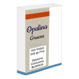 Papel Opalina 100 Hojas Gruesa 225g Blanco Tamaño Carta