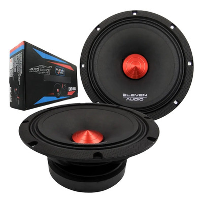 Par de Bocinas Open Show de 8'' Emd800 Eleven Audio Color Negro\u002FRojo | Meses sin interés
