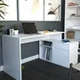 Escritorio En L O Recto Funcional Oficina Hogar Juvenil Color Everest | MercadoLibre