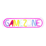 Letrero Usb Led Neón Game Zone Colorido Luminoso Gamer Luz