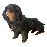 Buzo Abrigo Para Mascotas Verde Militar Talle 2