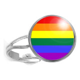 Anel Bandeira Do Orgulho Gay Pride Cores Do Arco Íris Lgbt