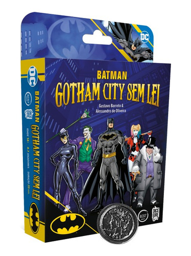 Batman Gotham City Sem Lei + Moeda De Metal Jogo De Cartas