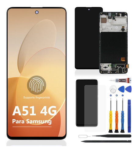 Pantalla Para Amoled Samsung A51 Sm-a515 A515f Con Marco