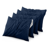 Protector De Almohada Impermeable Paquete De 4 Azul Marino