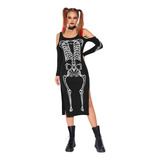 Vestido Esqueleto Goth Gotico Catrina Envio Incluido