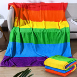 Paquete De 2 Mantas De Franela Lgbt Pride Rainbow Manta De R