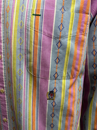 Camisa Tommy Hilfiger Crest Retro Vintage Talle Large