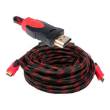 Cable Hdmi 30 Metros Doble Filtro Enmallado, Conector Dorado