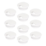 Kit 10 Passa Fio Cabo Guia Para Móveis Mesa Escritório 45mm Cor Branco